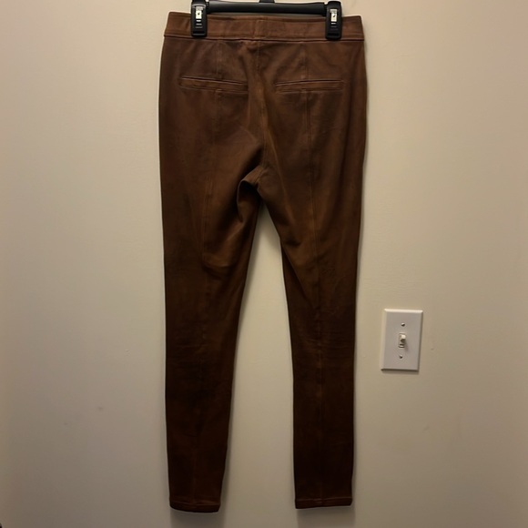 Free people Brown Faux suede Leggings size 24 - Picture 3 of 9